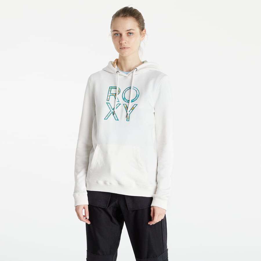 Mikina Roxy Right On Time Hoodie Biela | ERJFT04515, 0