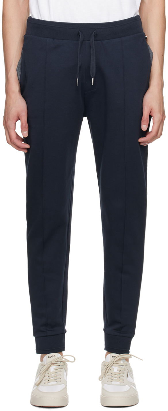 Tepláky BOSS Navy Embroidered Sweatpants Navy | 50515166