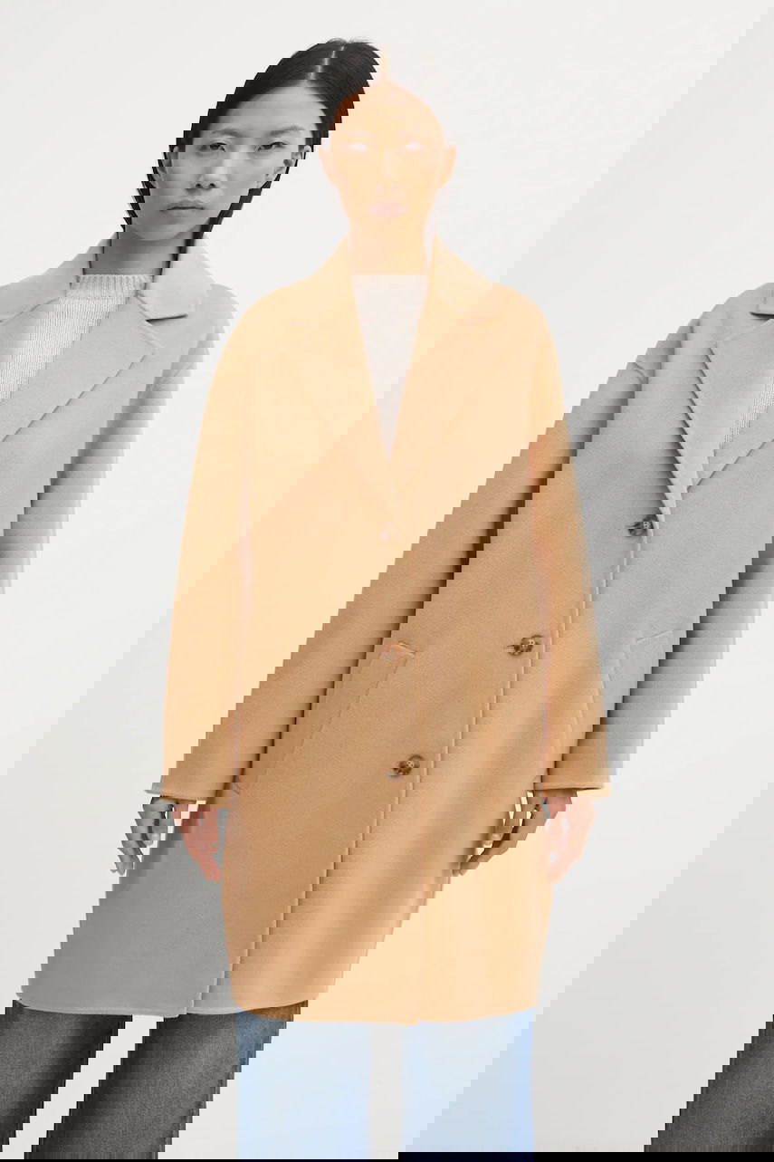 Kabáty MAISON KITSUNÉ Maison Kitsuné Doubleface Coat Béžová | PW02211WQ4067, 0