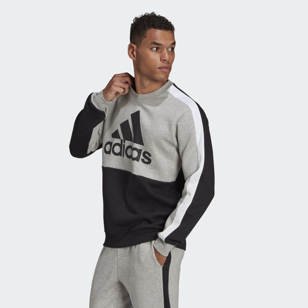 Mikina adidas Originals Essentials Colorblock Fleece Šedá | HE4333, 0