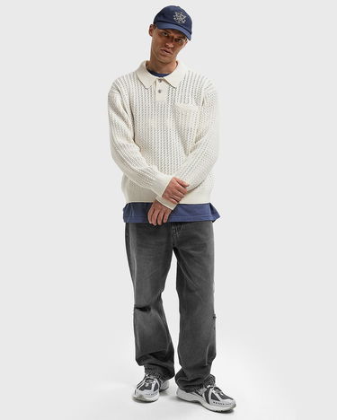 Sveter OBEY Obey Duane Polo Knit Sweater Biela | 151000112-NAT, 1