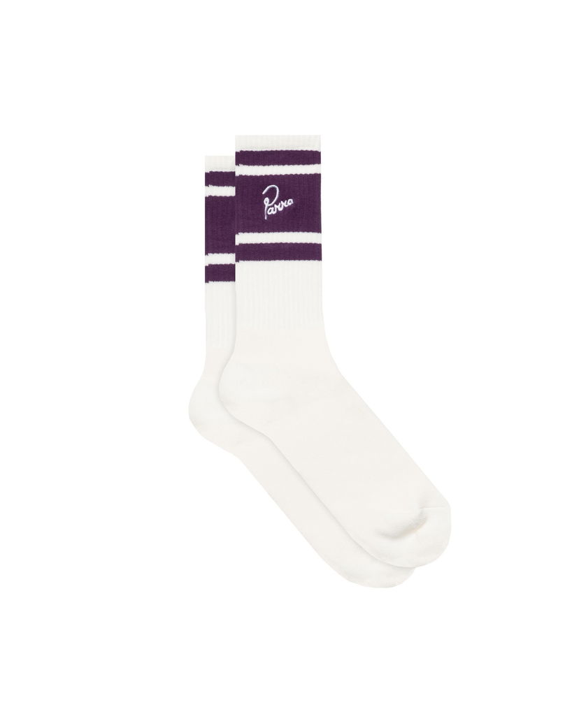 Ponožky By Parra Parra Signature Striped Crew Socks Biela | 53465