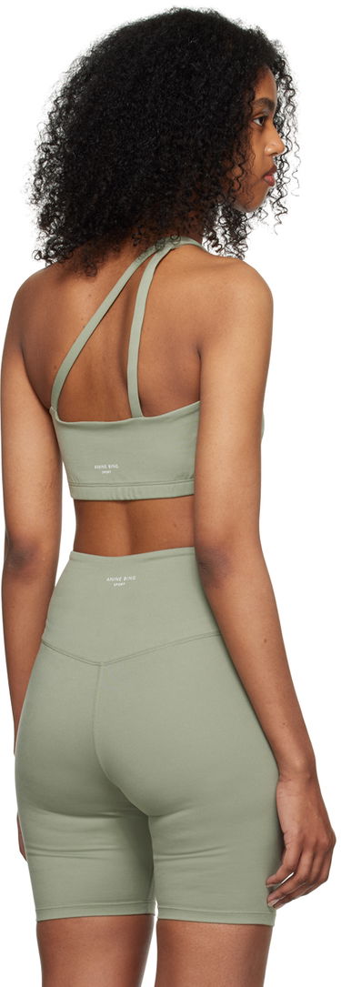 Podprsenka Anine Bing Jules One Shoulder Sports Bra Zelené | S-10-9157-340, 2