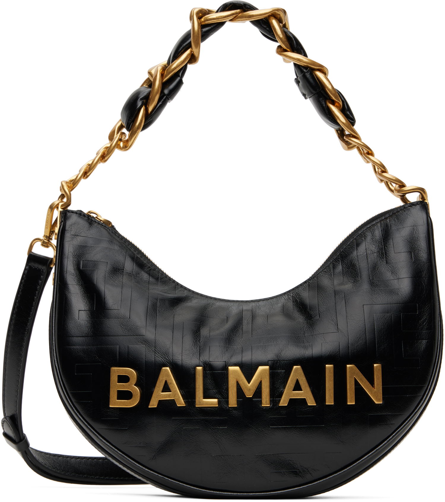 Kabelka Balmain Balmain 1945 Soft Moon Shoulder Bag Čierna | EN1BQ954LETF, 0