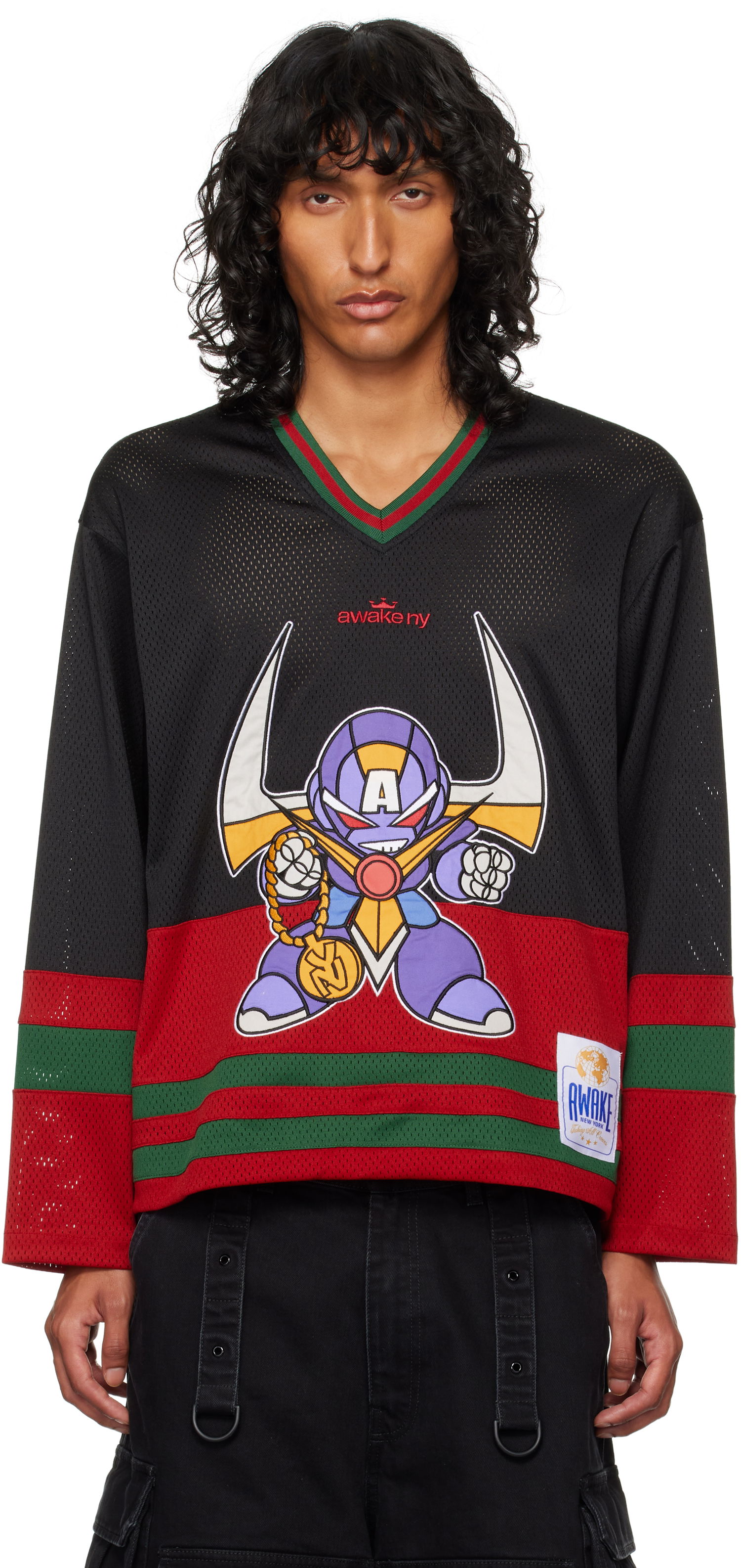 Dres Awake NY Robo Hockey Jersey T-shirt Čierna | AWK-FW24-TP008, 0