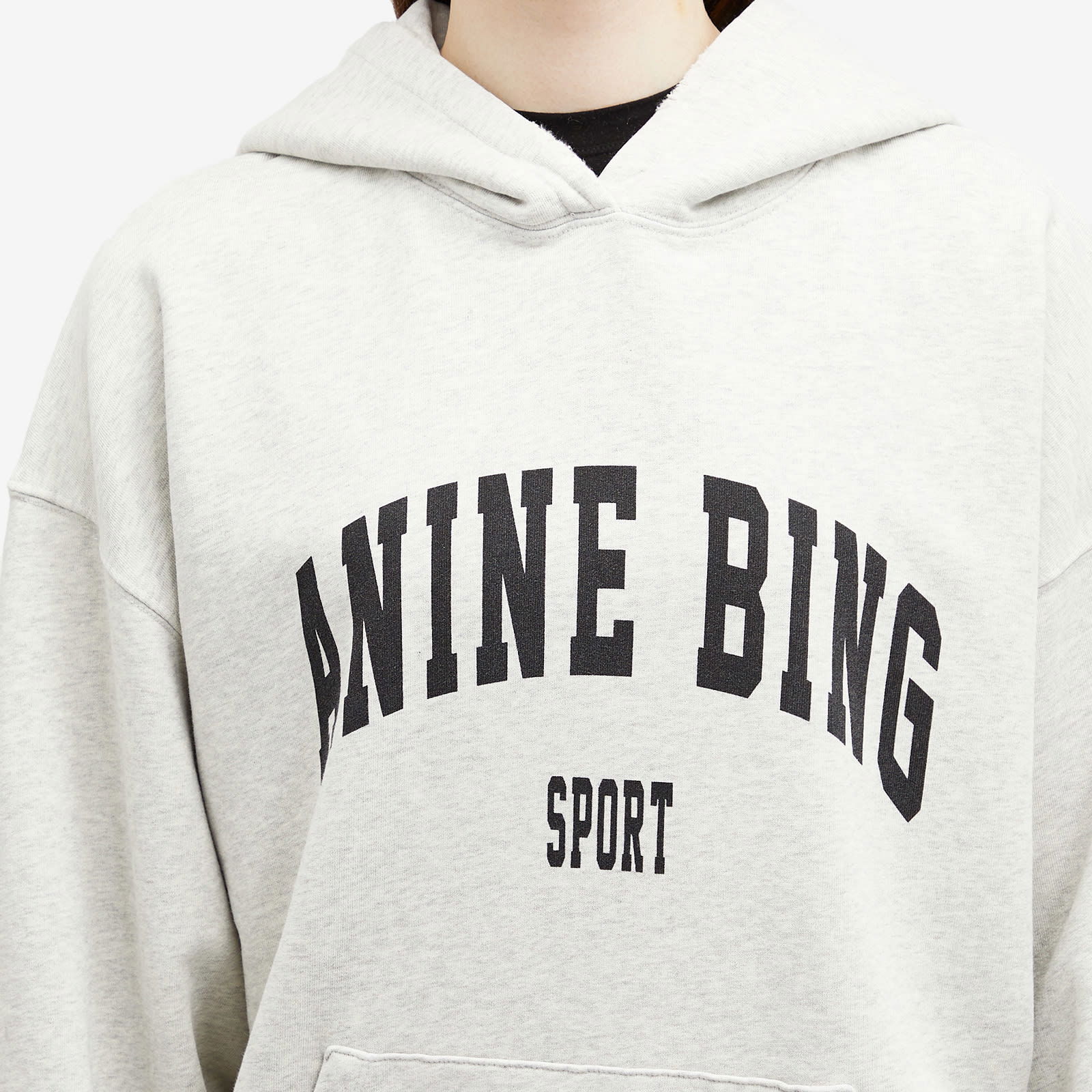 Harvey Grey Melange Hooded Sweatshirt