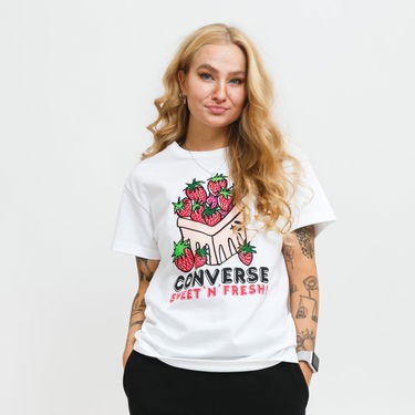 Tričko Converse Sweet And Fresh Graphic T-Shirt Biela | 10023029-A01, 0