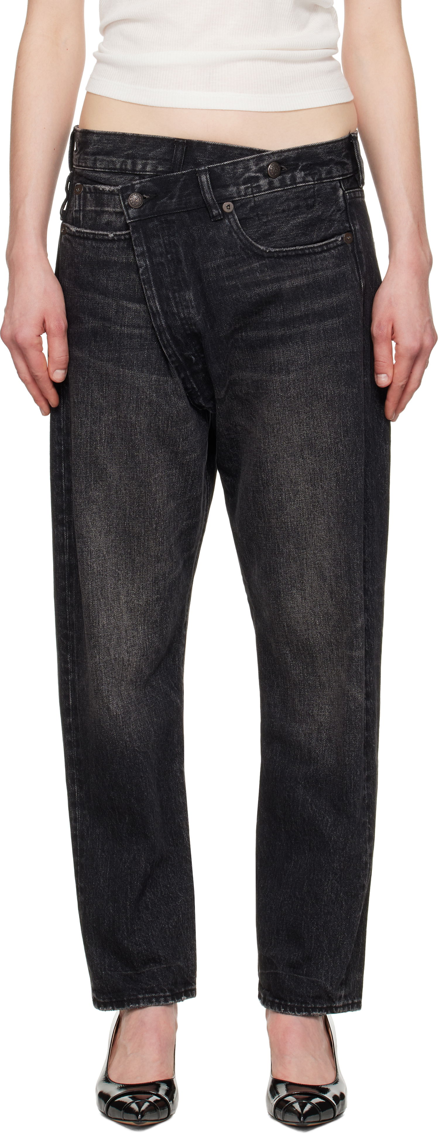 Džínsy R13 R13 Crossover Jeans Čierna | R13W2048-D274A, 0