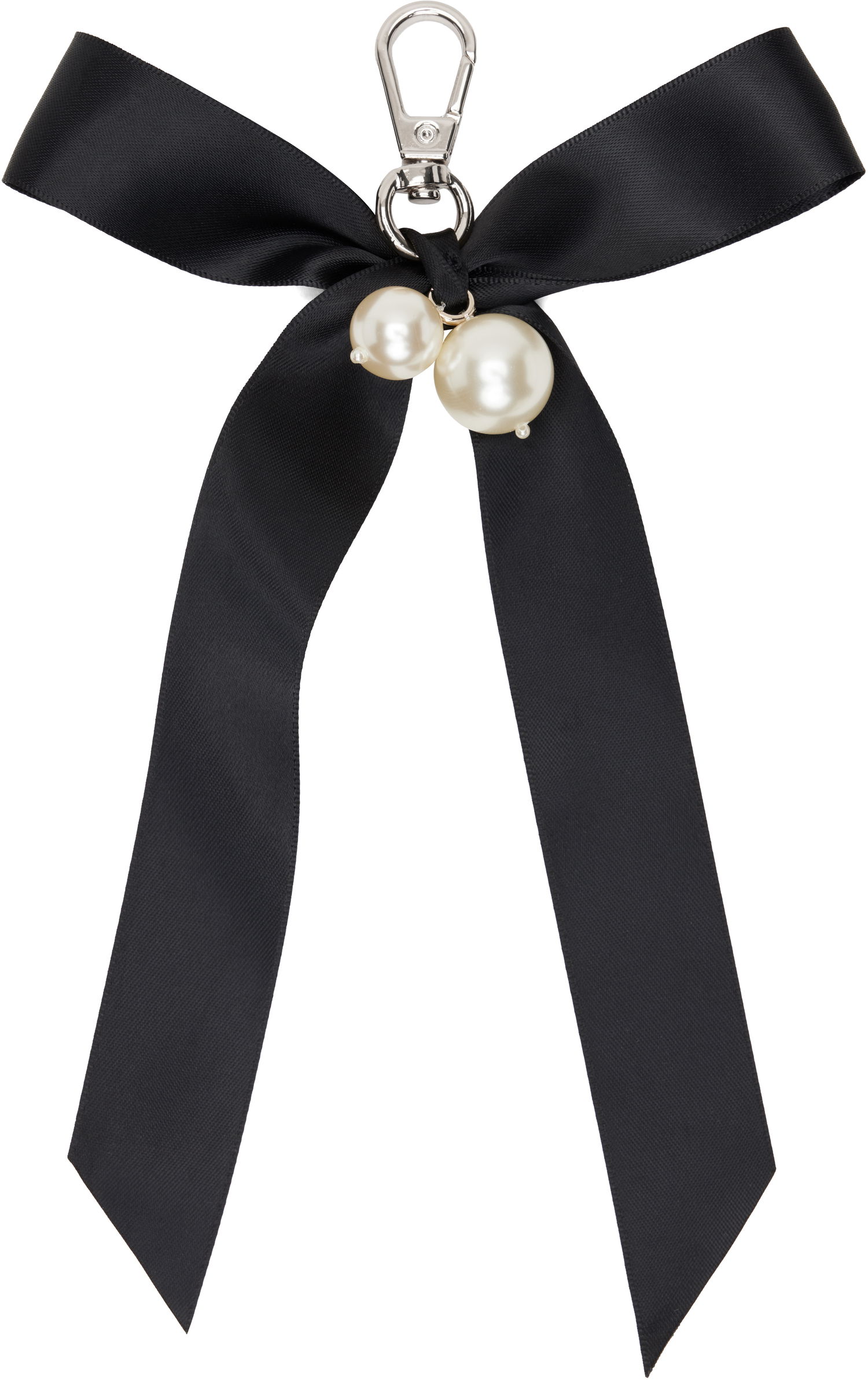 Kľúčenka Simone Rocha Simone Rocha Bow Faux-Pearl Bag Charm Keychain Čierna | KEYCHAIN3-M 0904, 1