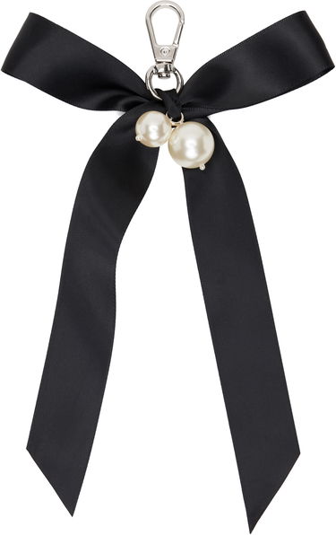 Kľúčenka Simone Rocha Simone Rocha Bow Faux-Pearl Bag Charm Keychain Čierna | KEYCHAIN3-M 0904, 1