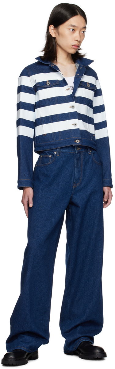 Bunda Jean Paul Gaultier Gaultier 'The Marinière' Striped Denim Jacket Navy | 24/30-F-VE071IP-D017-5501, 3