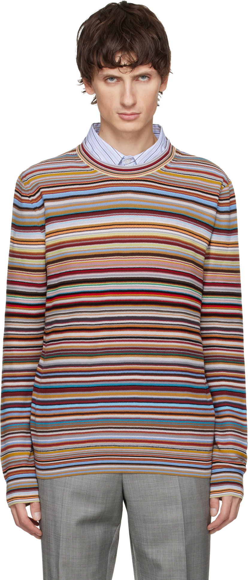Sveter Paul Smith Signature Stripe Crew Neck Sweater Rôznofarebný | M1R-530Z-T02762-92