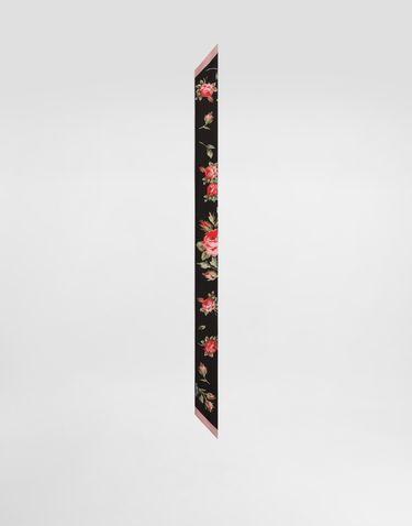 Šál Dolce & Gabbana Rose Bouquet-print Silk Twill Bandeau 6x100 Onesize Rôznofarebný | FS215AGDDPMHN5ZN, 1