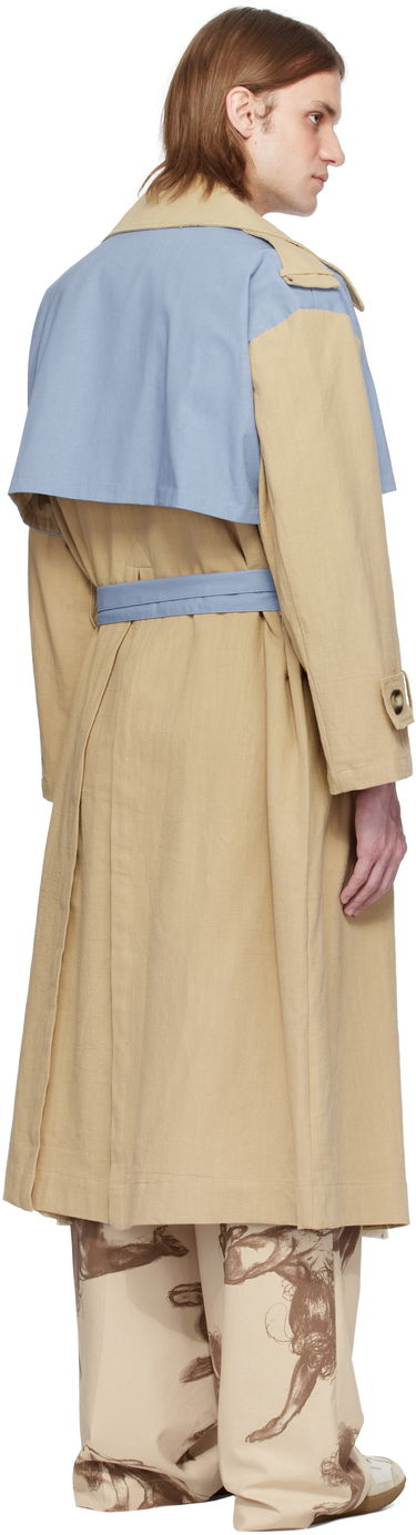 Trenčkot KidSuper KidSuper Painted Girl Trench Coat Béžová | SS25-OW-23, 2
