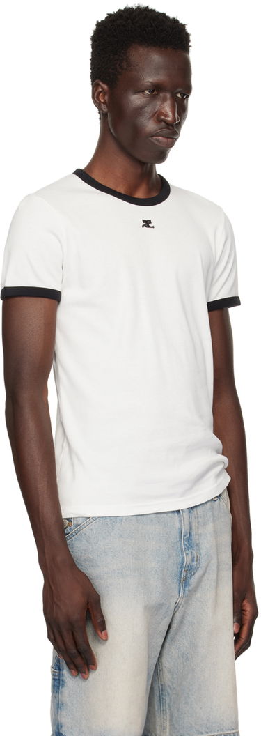 Tričko Courrèges Courrèges Signature Contrast T-Shirt Biela | VESJTS020JS0070, 1