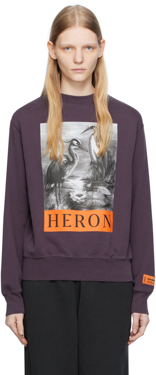 Mikina HERON PRESTON Graphic Sweatshirt Fialová | HWBA014F23JER0023710, 0
