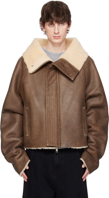 Bomber bunda Entire Studios Entire Studios Bulk Shearling Jacket Hnedá | ESU-S25-13014-CO, 0