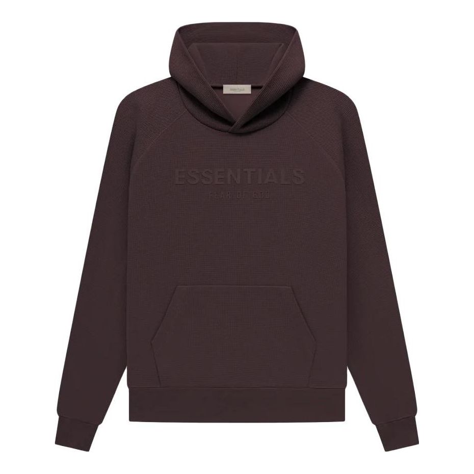 Mikina Fear of God Essentials Waffle Raglan Hoodie Hnedá | FOG-SS23-036, 0