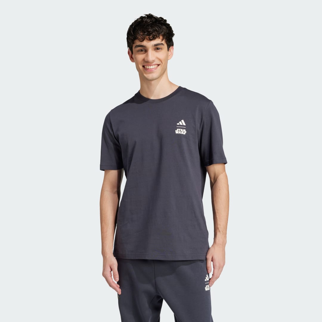 Tričko adidas Performance adidas x Star Wars The Mandalorian Regular Fit Graphic T-Shirt Šedá | JI5716, 0