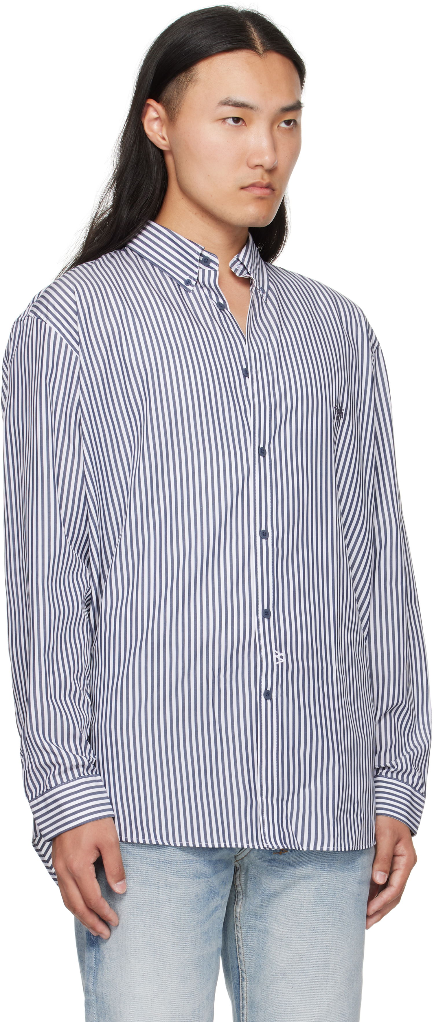 Košeľa Ksubi Ksubi KSignature Long Sleeve Shirt Modrá | MFA25SH020, 1