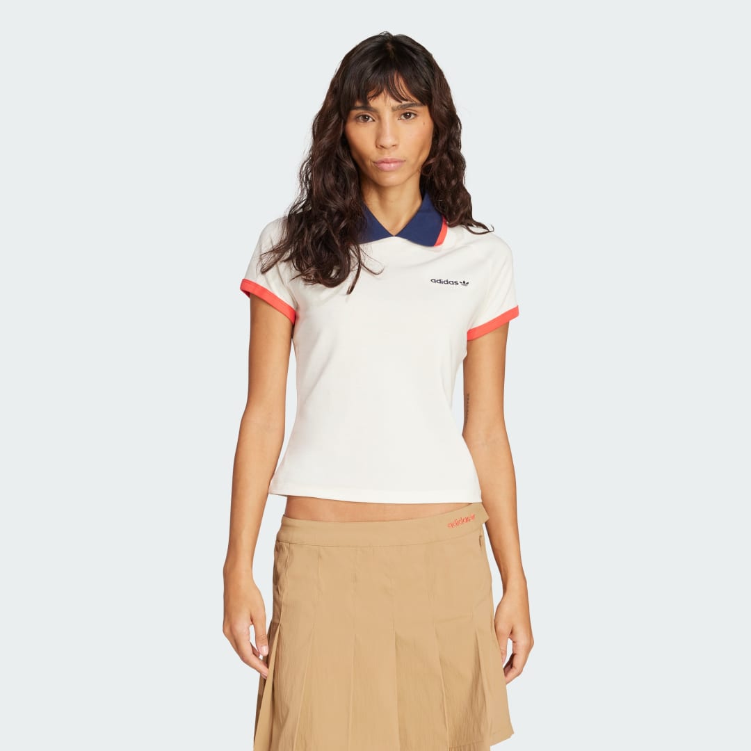 Polo tričko adidas Performance Cropped Polo Shirt Biela | JY3515, 0
