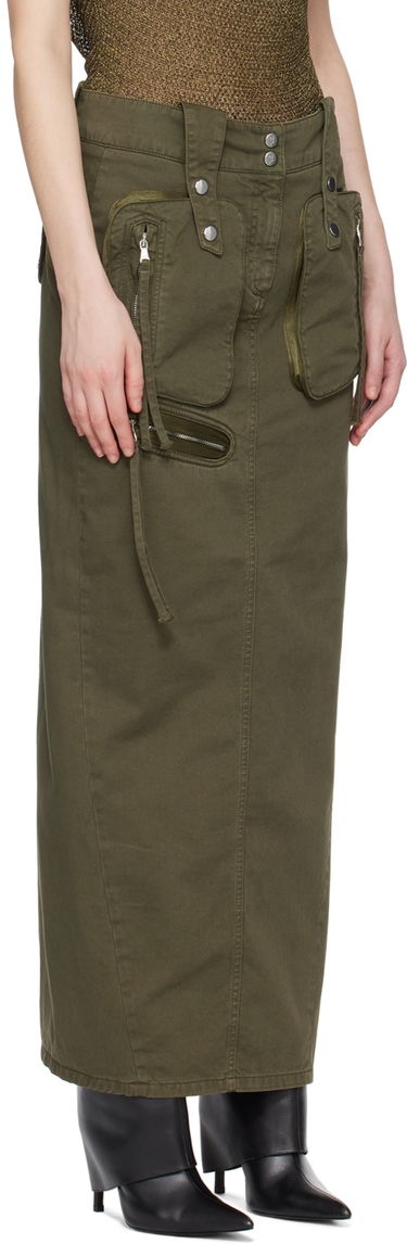 Sukňa Blumarine Embroidered Maxi Skirt Zelené | P422J108A, 1