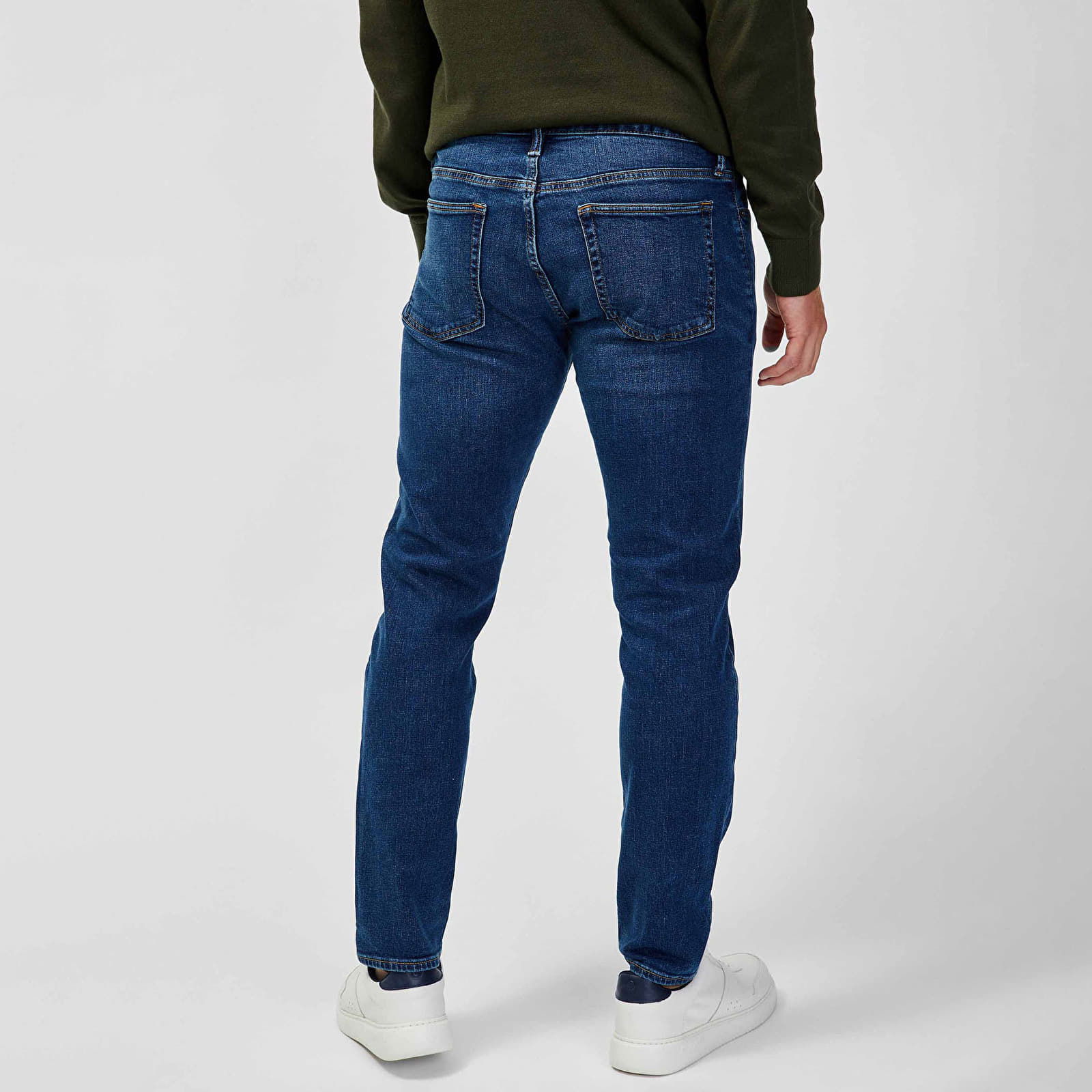 Denim Pants Straight Dark Wash Indigo