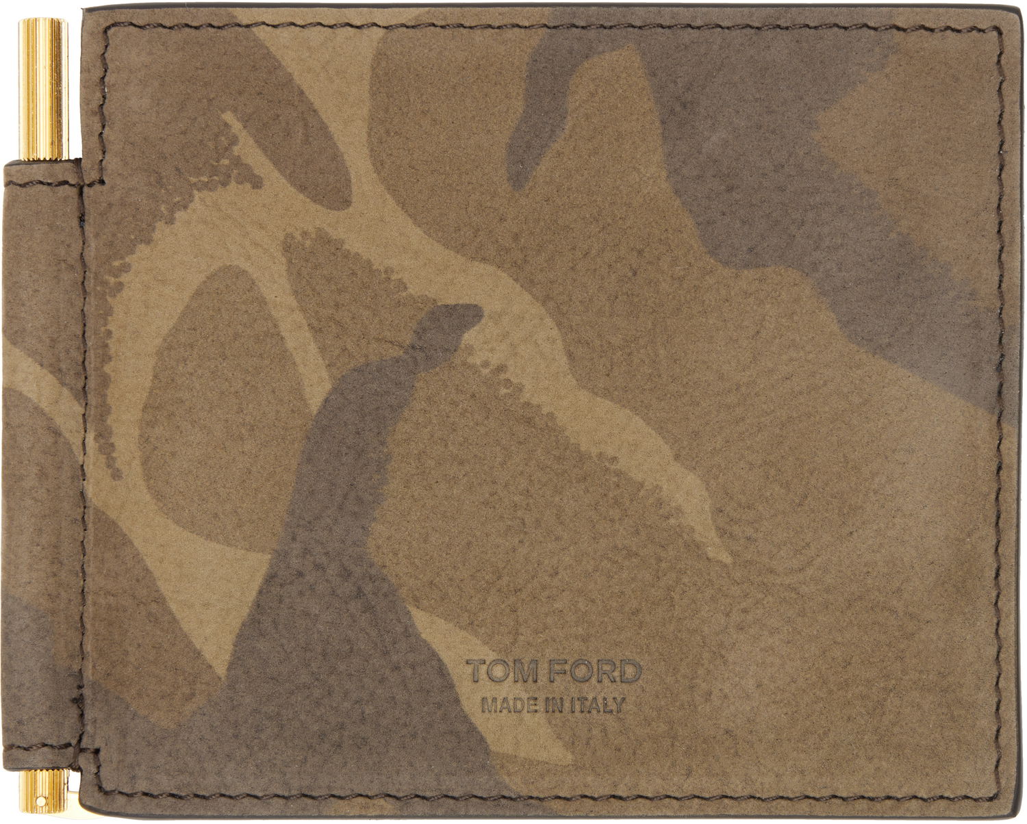 Peňaženka Tom Ford Tom Ford T Line Nubuck Money Clip Wallet Hnedá | Y0231-ICL113G, 0