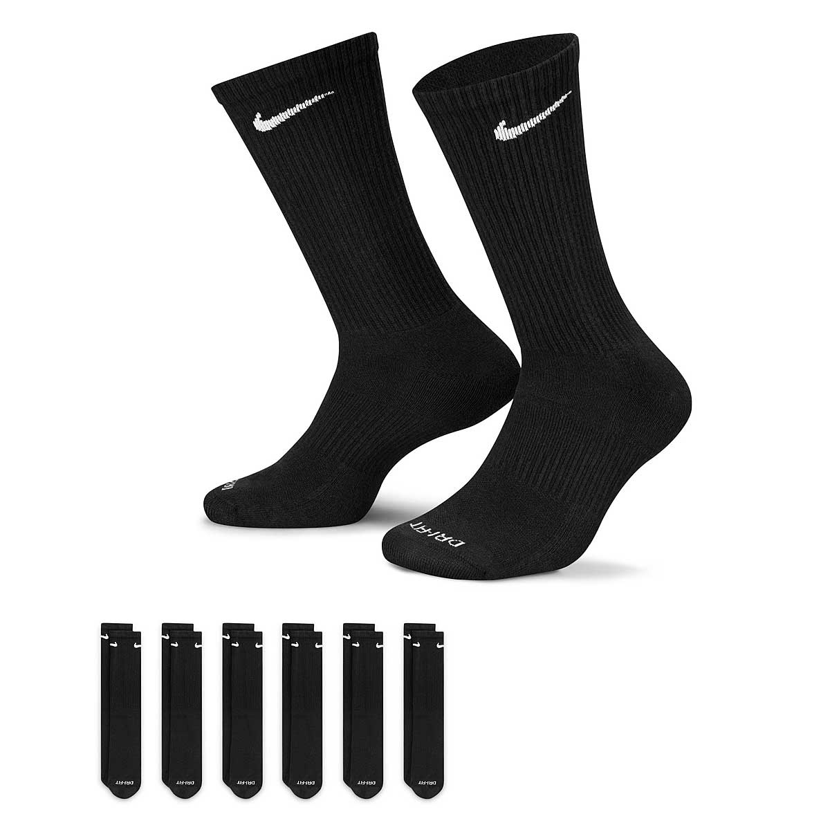 Everyday Plus Cushioned Training Crew Socks 6-pack