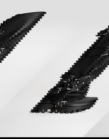 Doplnky Dolce & Gabbana Dolce & Gabbana Calfskin & Rubber Buckle Knee-High Boots Čierna | CU1288AX8728B956, 0