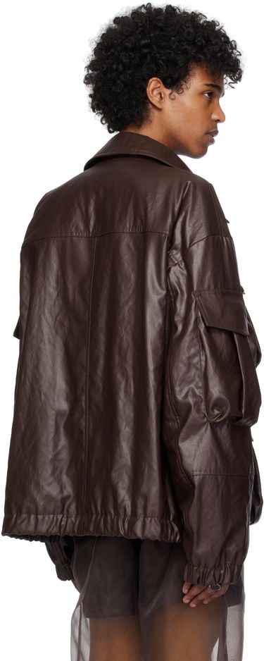 Bunda Dries Van Noten Dries Van Noten Coated Serge Jacket Hnedá | 251-020526-1502, 2