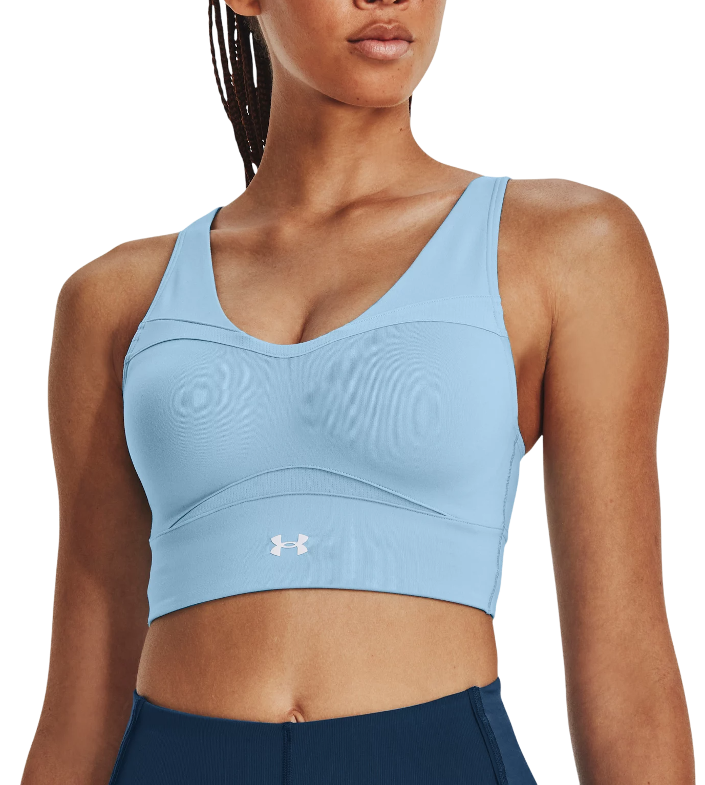 Podprsenka Under Armour Smartform Evo Mid-Impact Longline Sports Bra Modrá | 1381666-490, 0