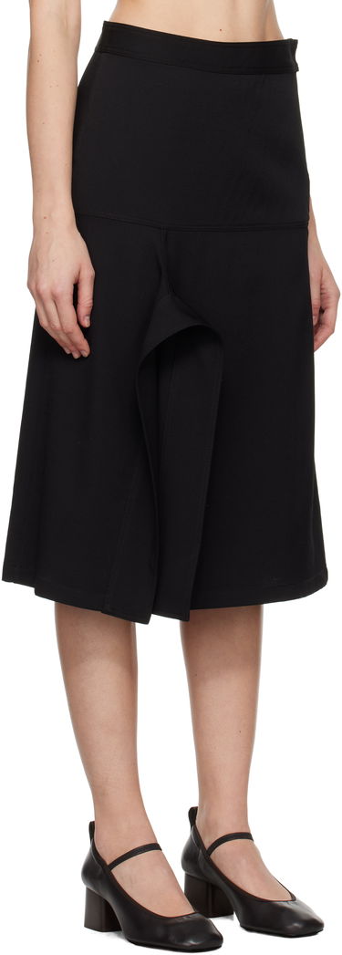 Sukňa LEMAIRE Lemaire Asymmetrical Wrapover Midi Skirt Čierna | SK1043 LF1317, 1