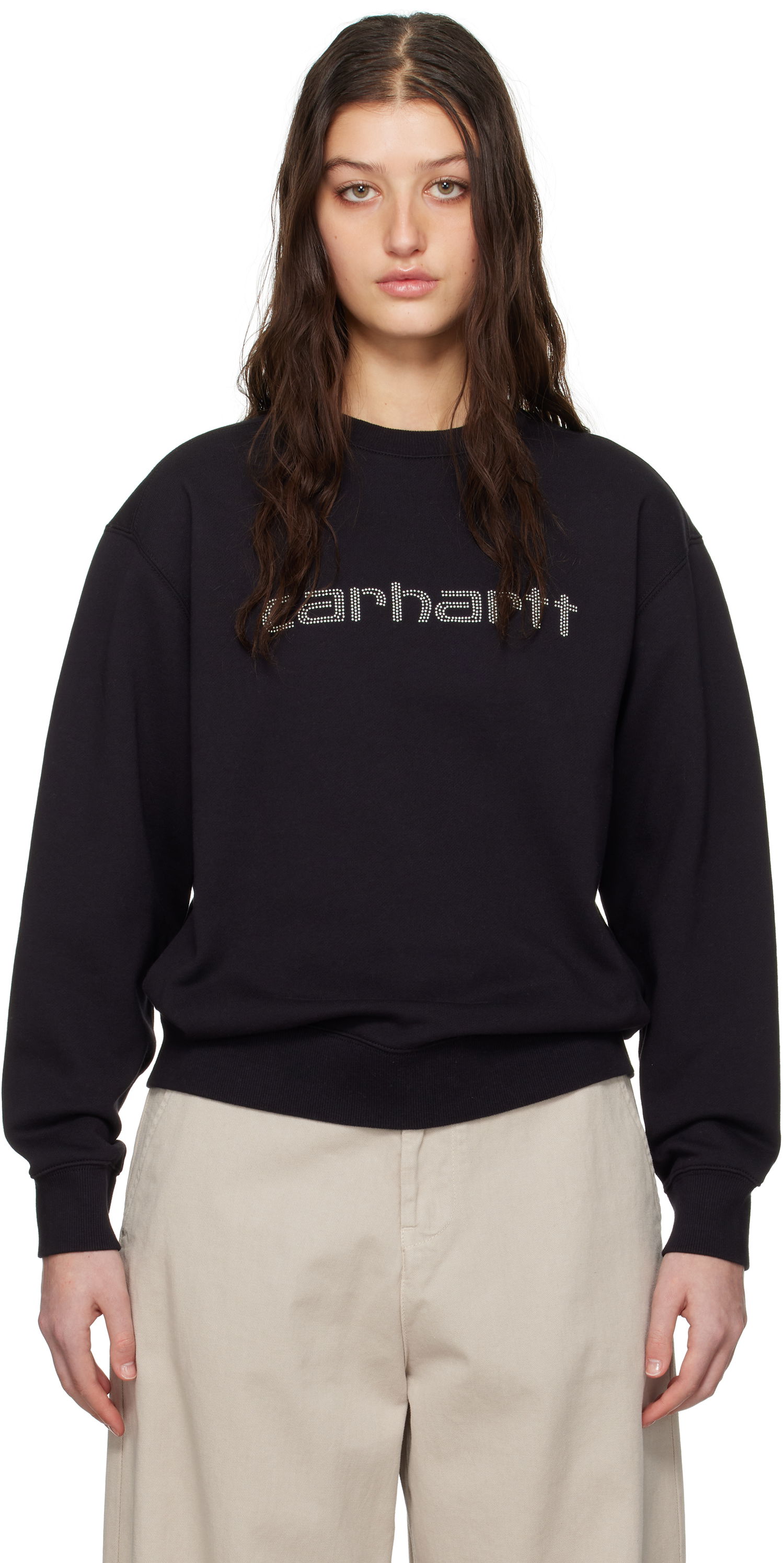 Mikina Carhartt WIP Work In Progress Rivet Script Sweatshirt Čierna | I034420 0M4XX, 0