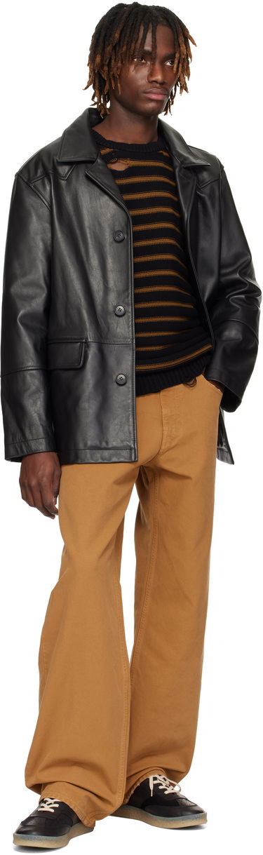 Kabáty Maison Margiela MM6 Maison Margiela Sports Leather Jacket Čierna | SH0AM0045 M07005, 3