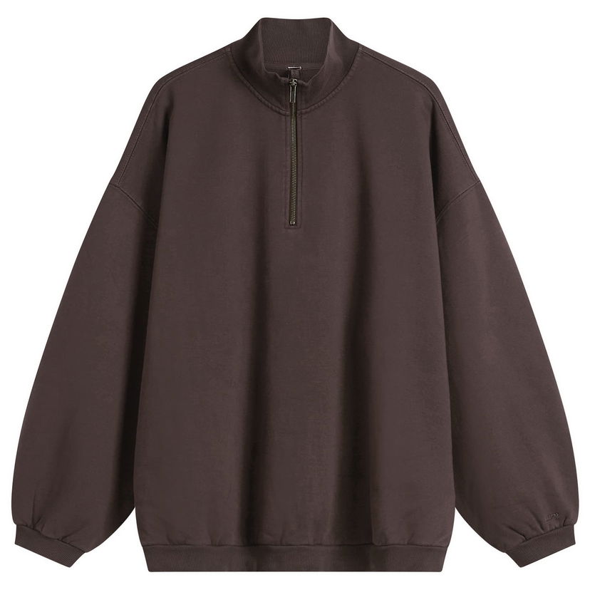 Mikina SKIMS Boyfriend Fleece Slouchy Turtleneck Pullover Hnedá | LS-LST-10265W-ESP