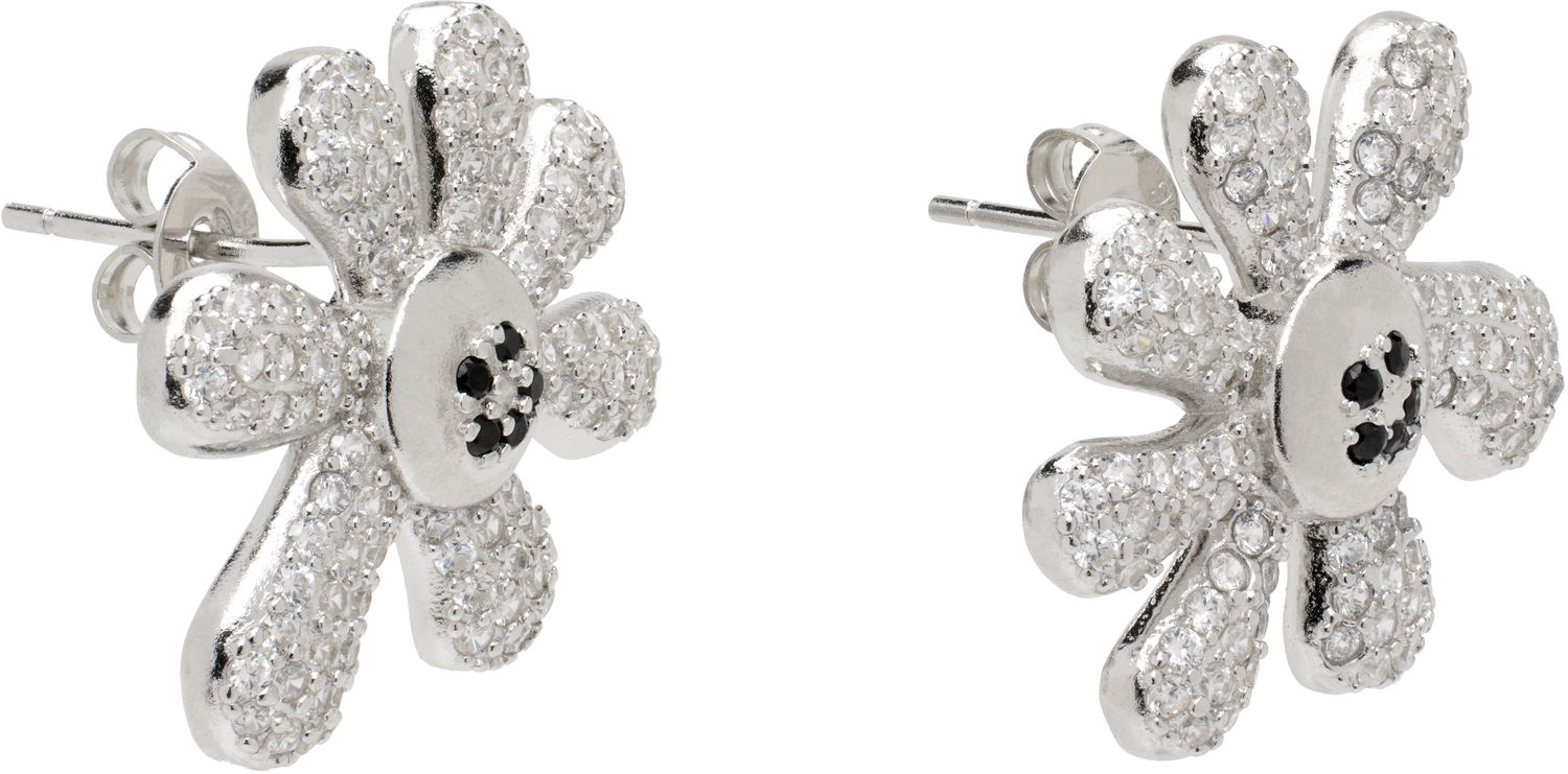 Náušnice Collina Strada Collina Strada Happy Blossom Pave Earrings Metalická | XX1074, 1