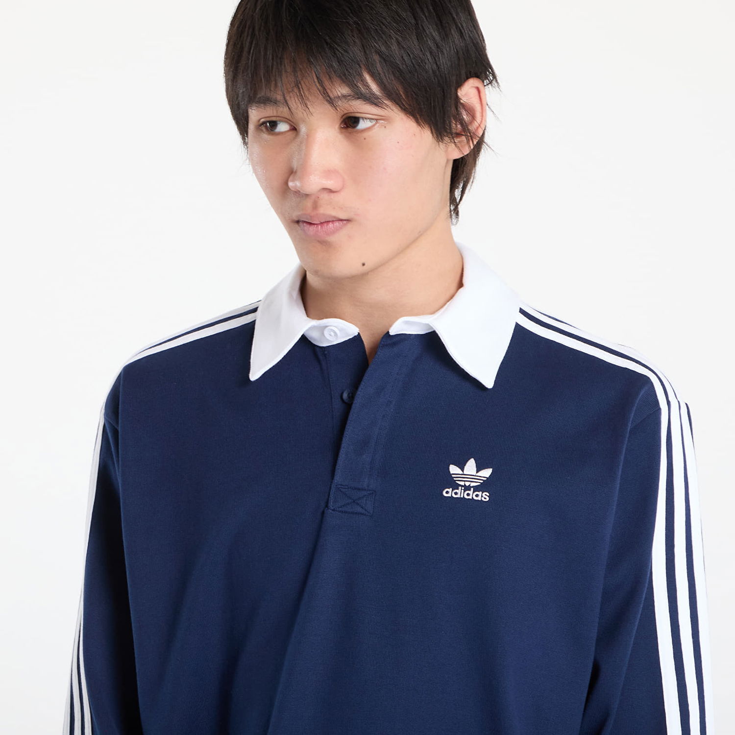 Polo tričko adidas Performance Adicolor Rugby Polo Shirt Modrá | JY1400, 1
