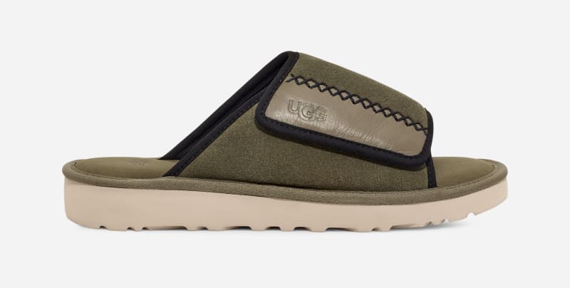 Oblečenie UGG ® Goldencoast Slide for Men in Green, Size 6, Suede Vínová | 1136651-MSG