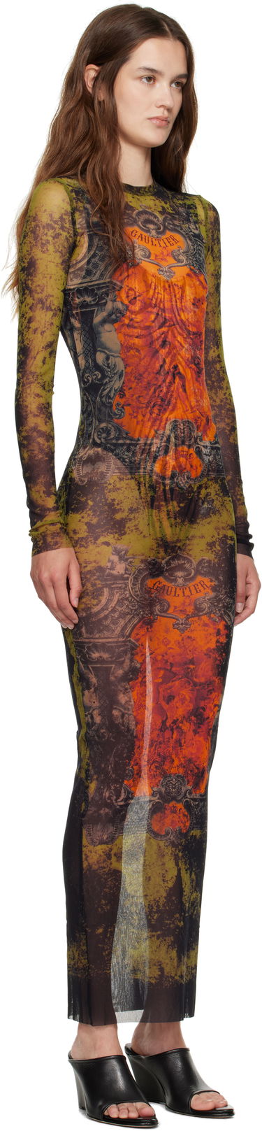 Šaty Jean Paul Gaultier Jean Paul Gaultier 'The Long Médaillon' Mesh Maxi Dress Rôznofarebný | 25/03-W-DR023-M006P-004115, 1
