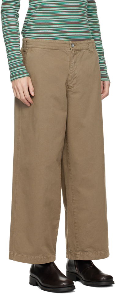 Nohavice ERL Wide-Leg Chino Trousers Hnedá | ERL11P014, 1