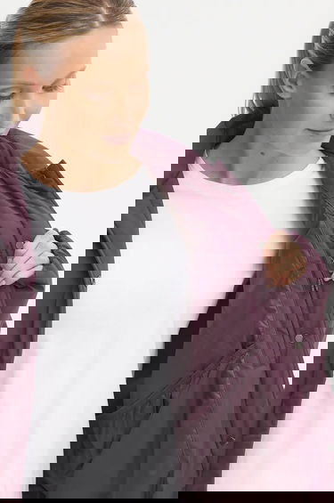 Bunda New Balance Transitional Collared Button-Front Jacket Fialová | WJ43506PLN, 5