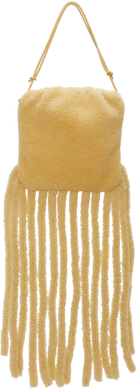 Kabelka Bottega Veneta Shearling 'The Fringe' Shoulder Bag Žltá | 630363 V03F1, 0