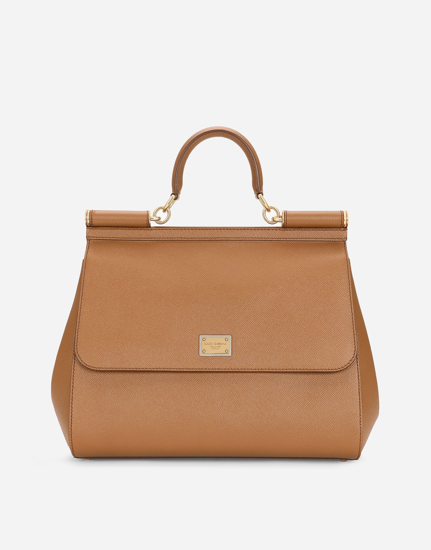 Kabelka Dolce & Gabbana Dolce & Gabbana Leather Handbag Hnedá | BB6015A10018M417, 0