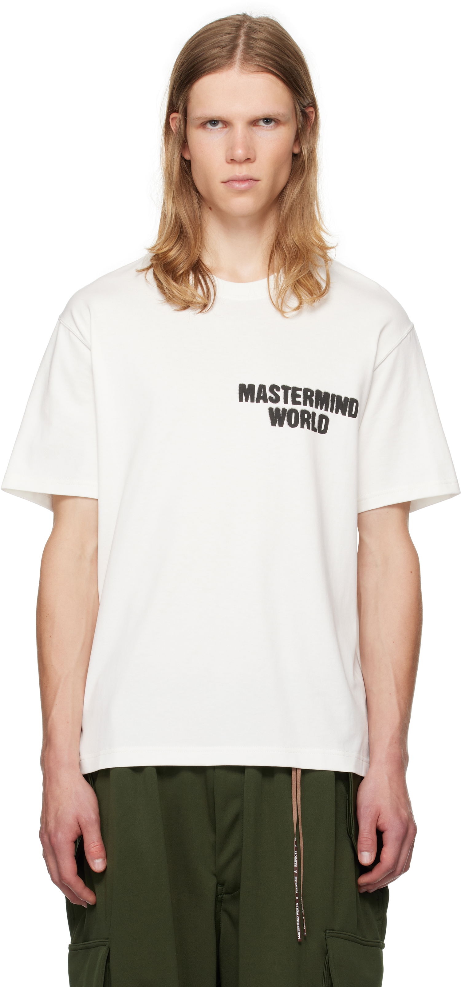 Tričko Mastermind WORLD Spray Paint T-shirt Biela | MW24S13-TS048-010, 0