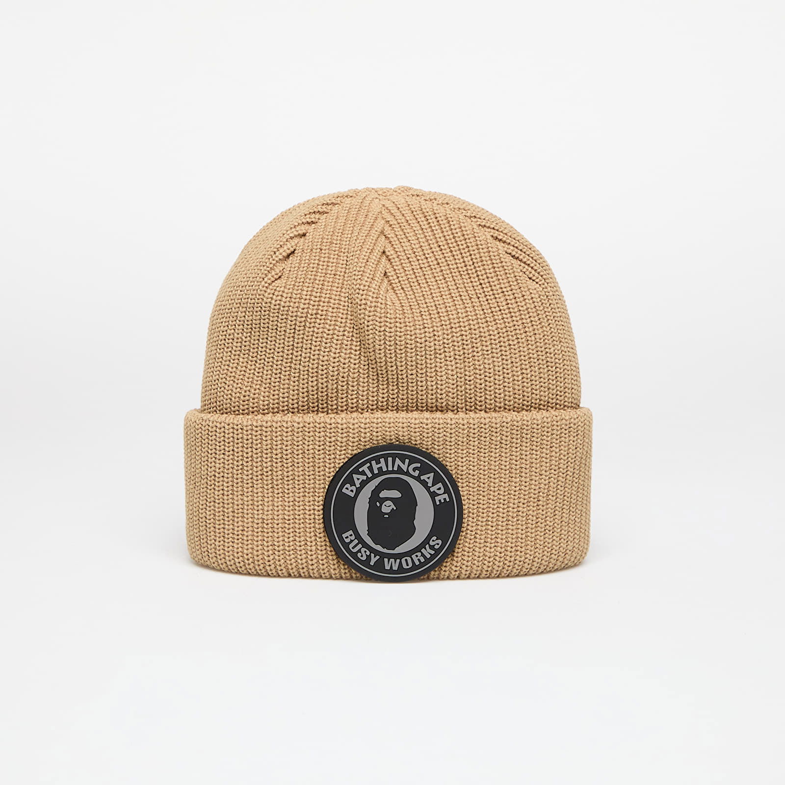 Knit Beanie with Logo Patch