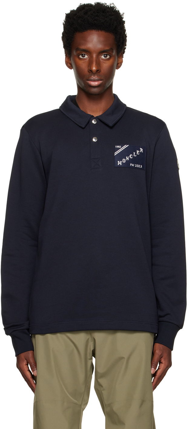 Polo tričko Moncler Spread Collar Navy | I20918G00078809KR, 0