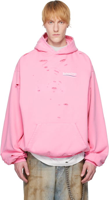 Mikina Balenciaga Balenciaga Political Campaign Destroyed Hoodie undefined | 818557TRVP9, 0