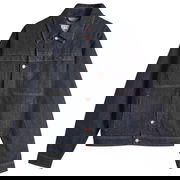 Casablanca Embroidered Monogram Denim Jacket, Size Large