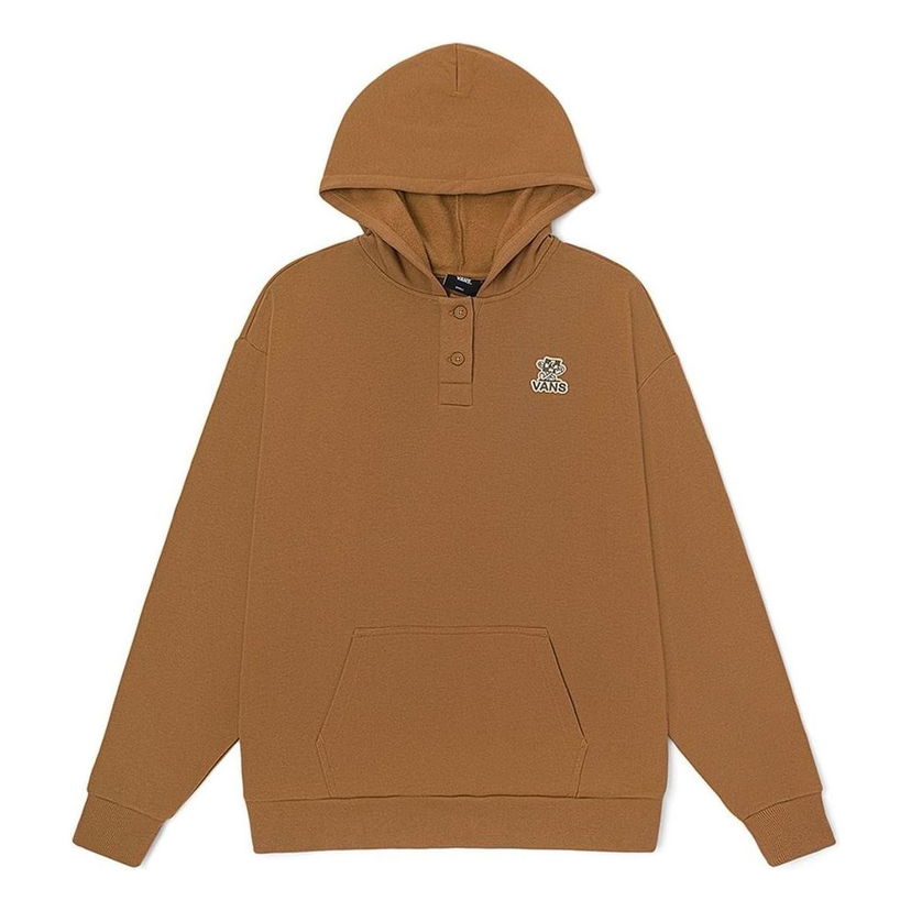 Mikina Vans Logo Print Hoodie Hnedá | VN000437Y5N